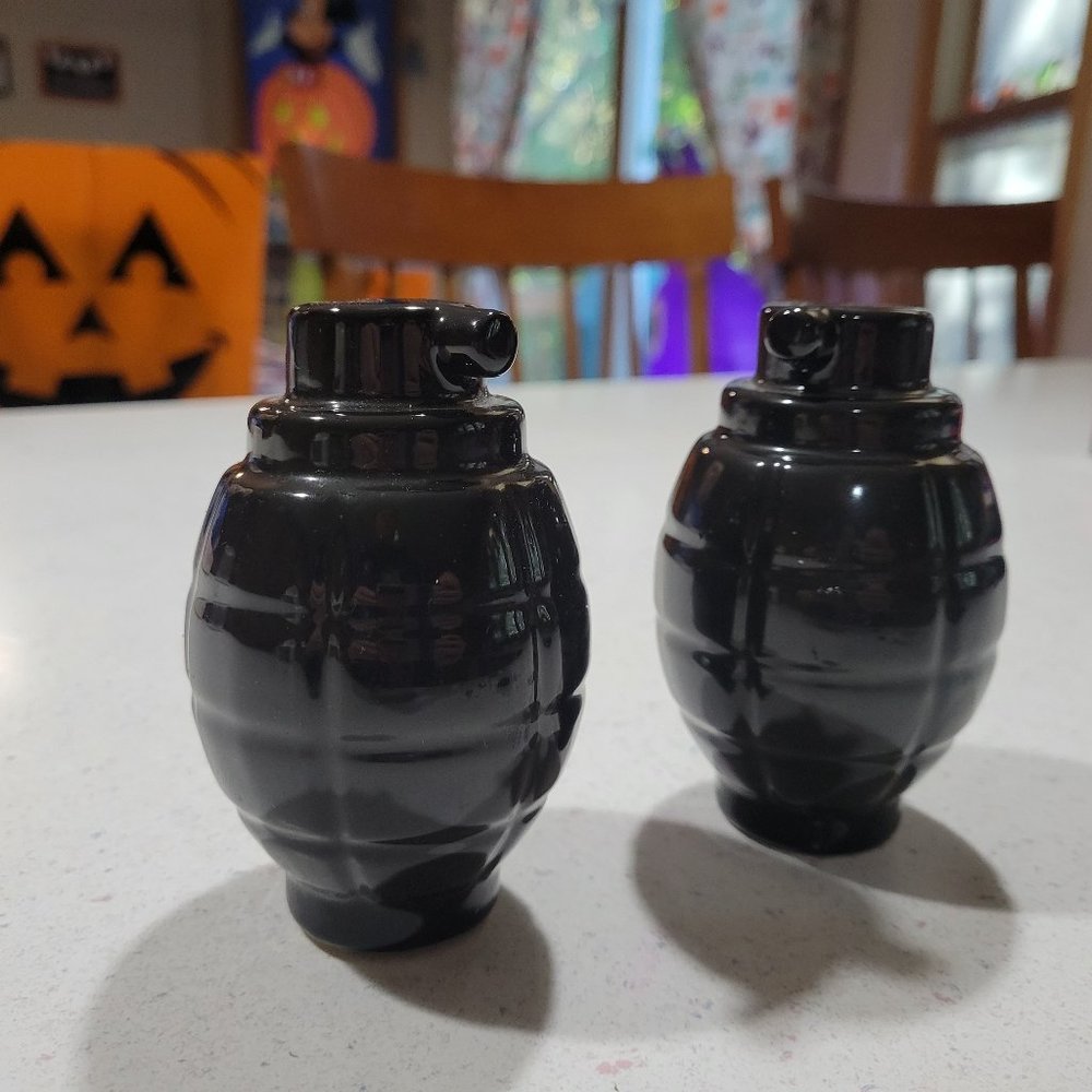 Set of Grenade Salt and Pepper Shakers